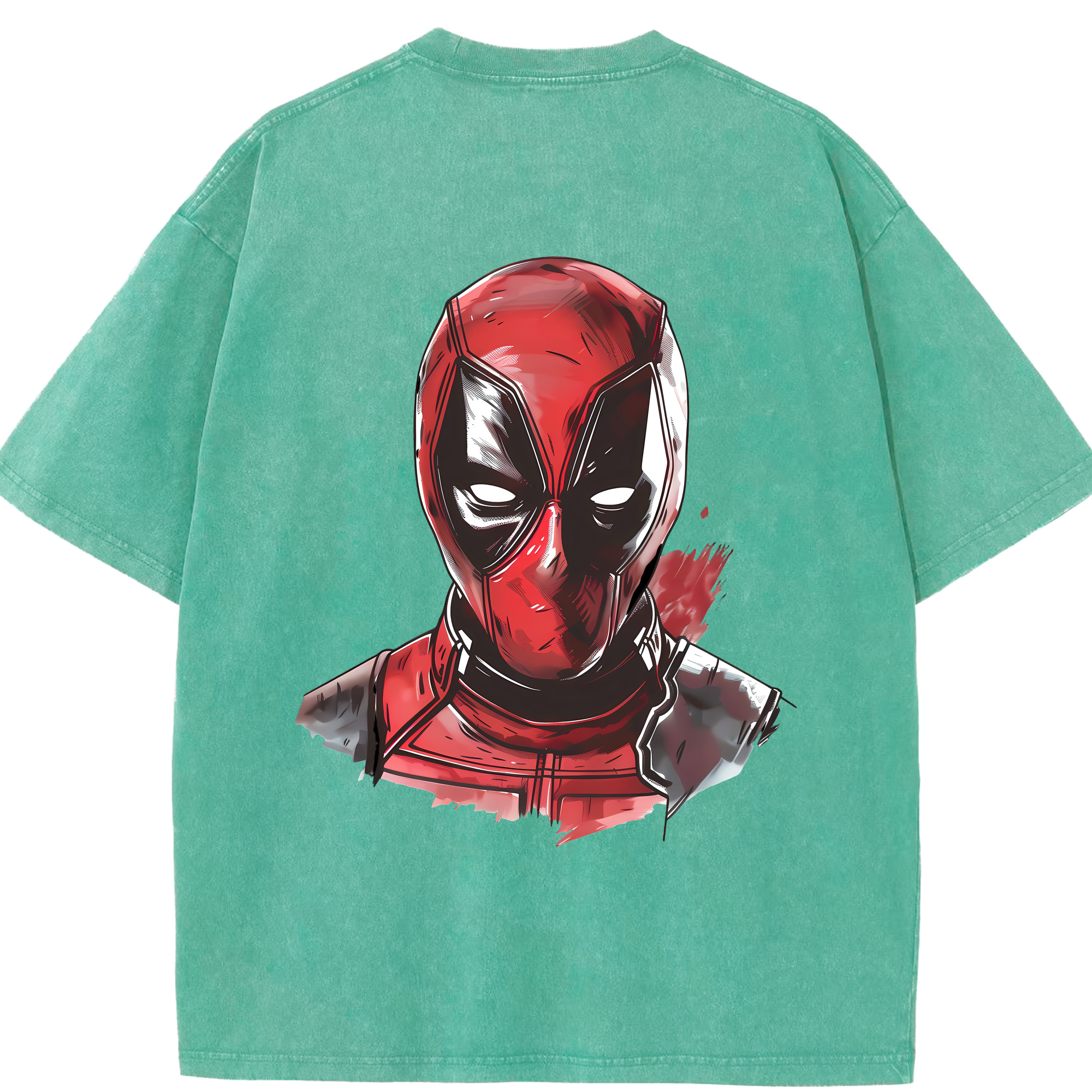 （画像用） Deadpool デッドプール 綿100% ヴィンテージ風 半袖Tシャツ（背面プリント）